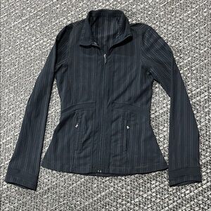 Lululemon | Vintage Grey Pinstripe Full Zip Jacket